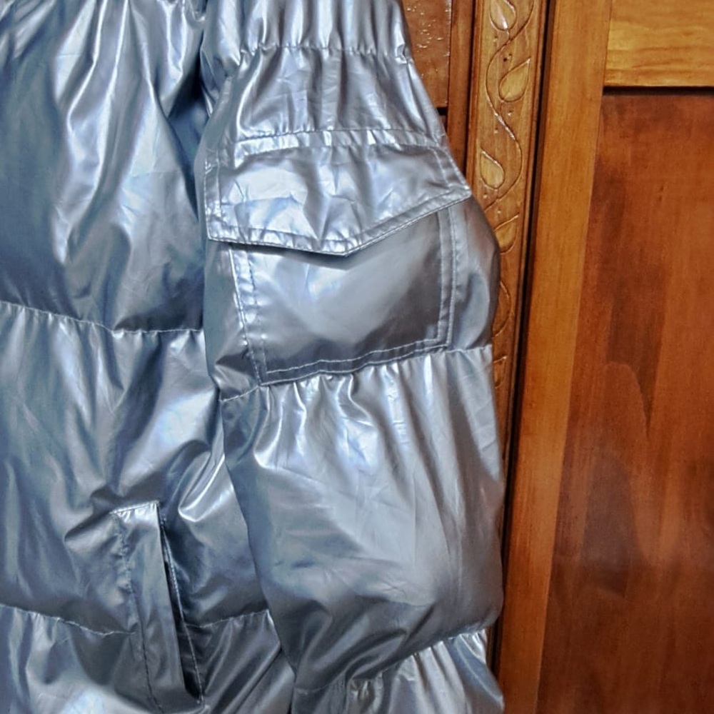 Silver Puffer Jacket - image 6